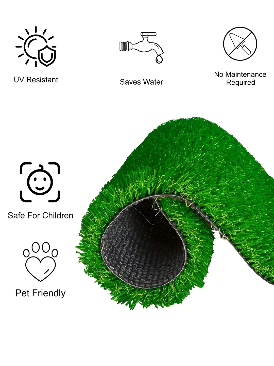 

Chetanya Loomtex Green Anti-Skid Grass Doormat