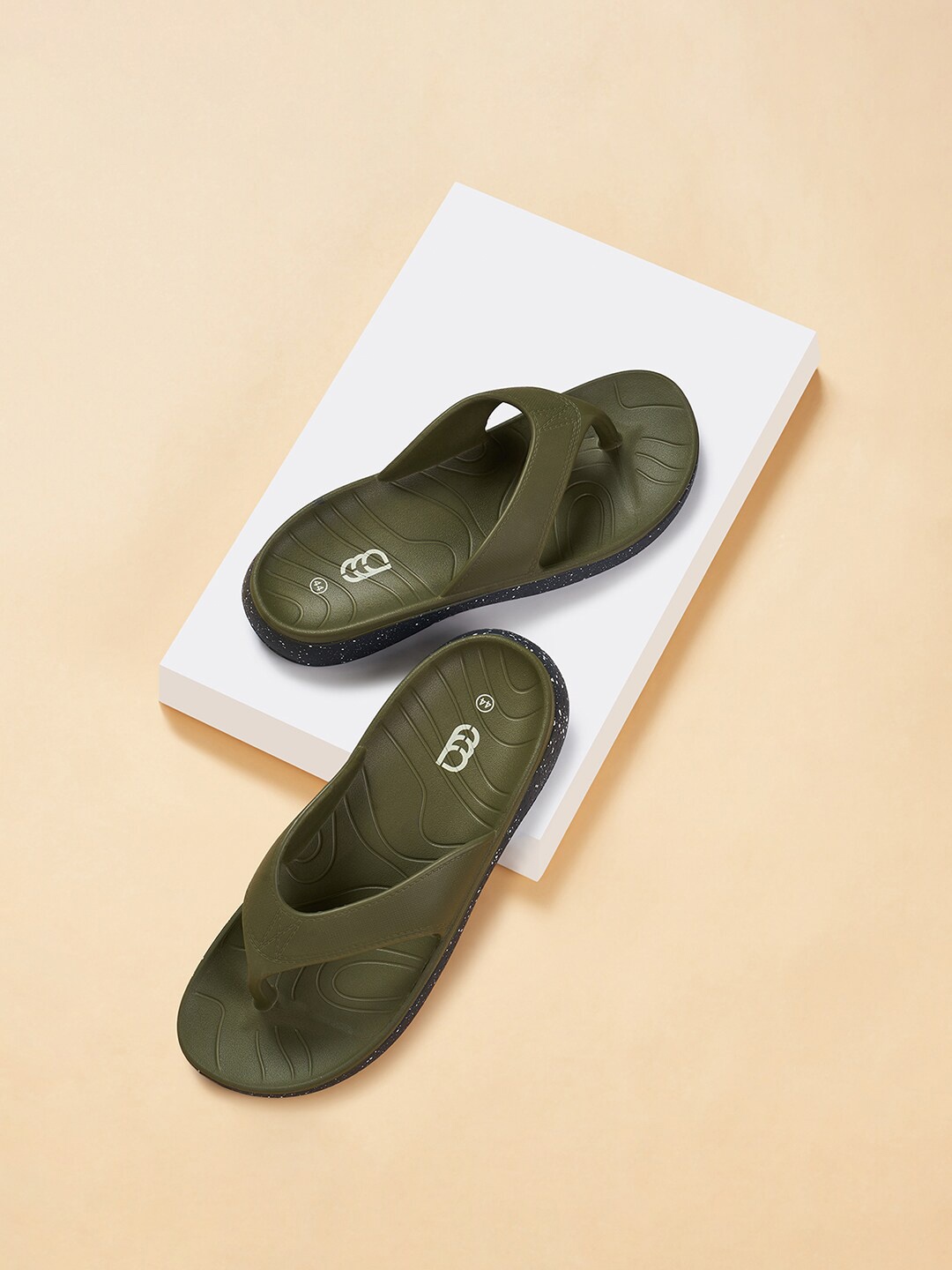 

Ajile by Pantaloons Men Thong Flip-Flops, Olive