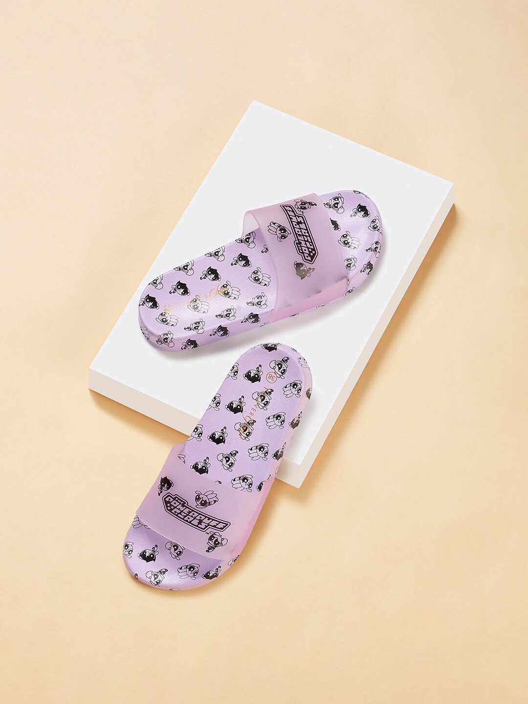 

Forever Glam by Pantaloons Women Printed Sliders, Lavender