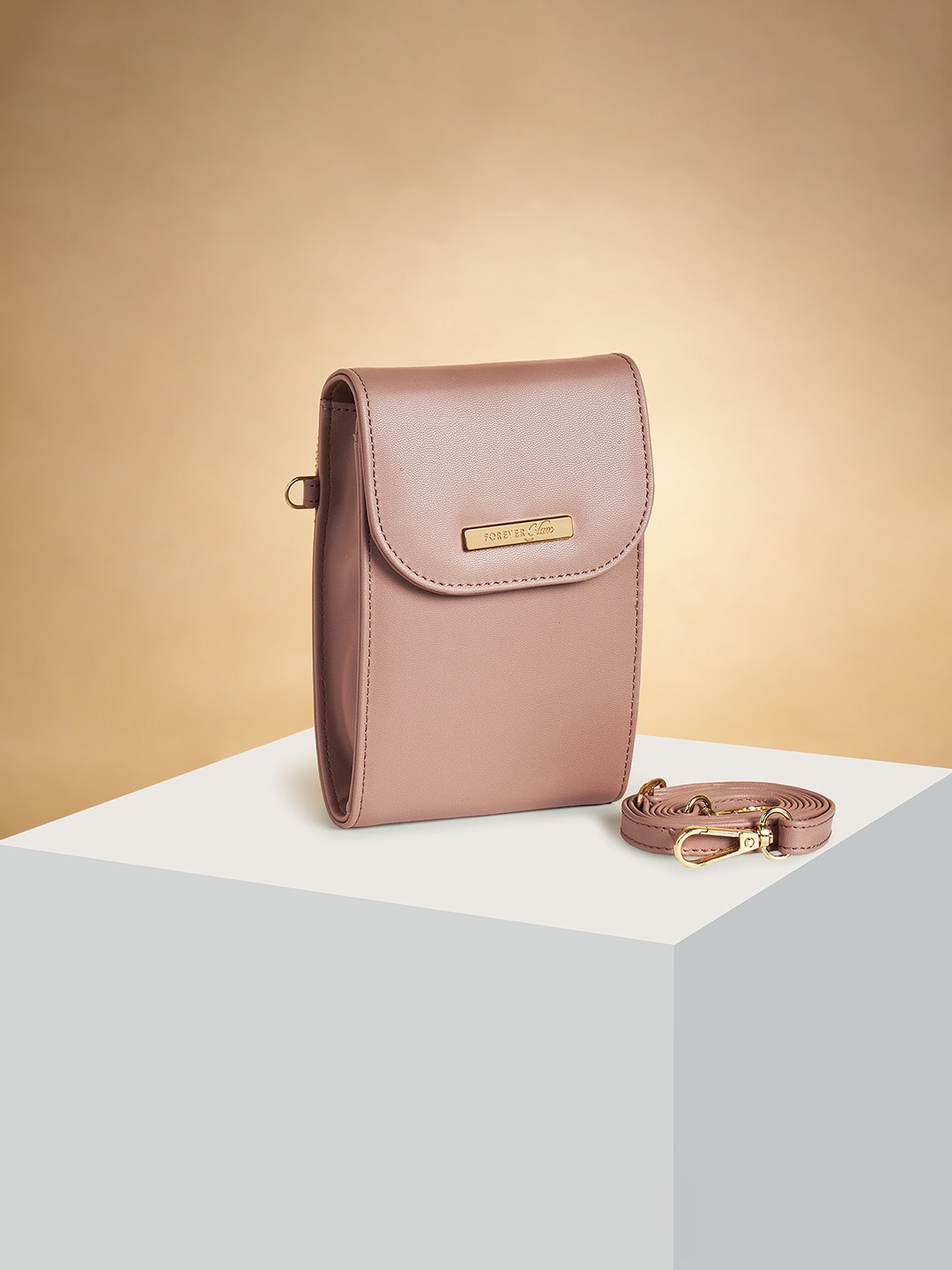 

Forever Glam by Pantaloons Structured Sling Bag, Pink