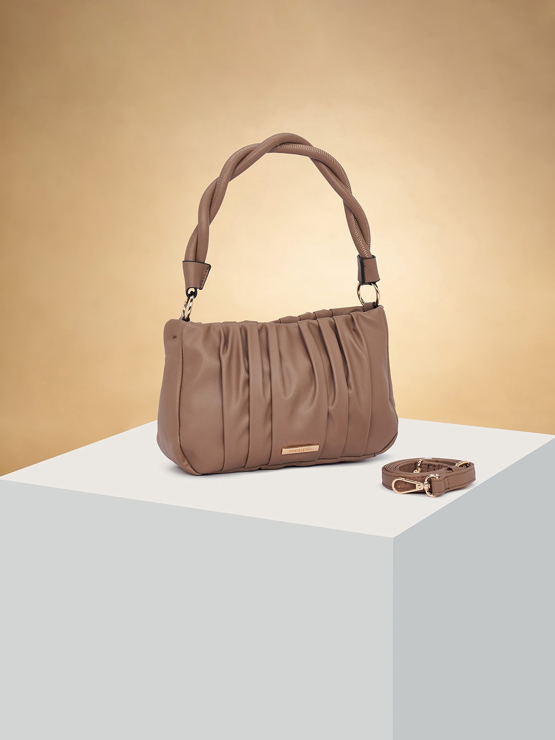 

Forever Glam by Pantaloons Structured Handheld Bag, Brown