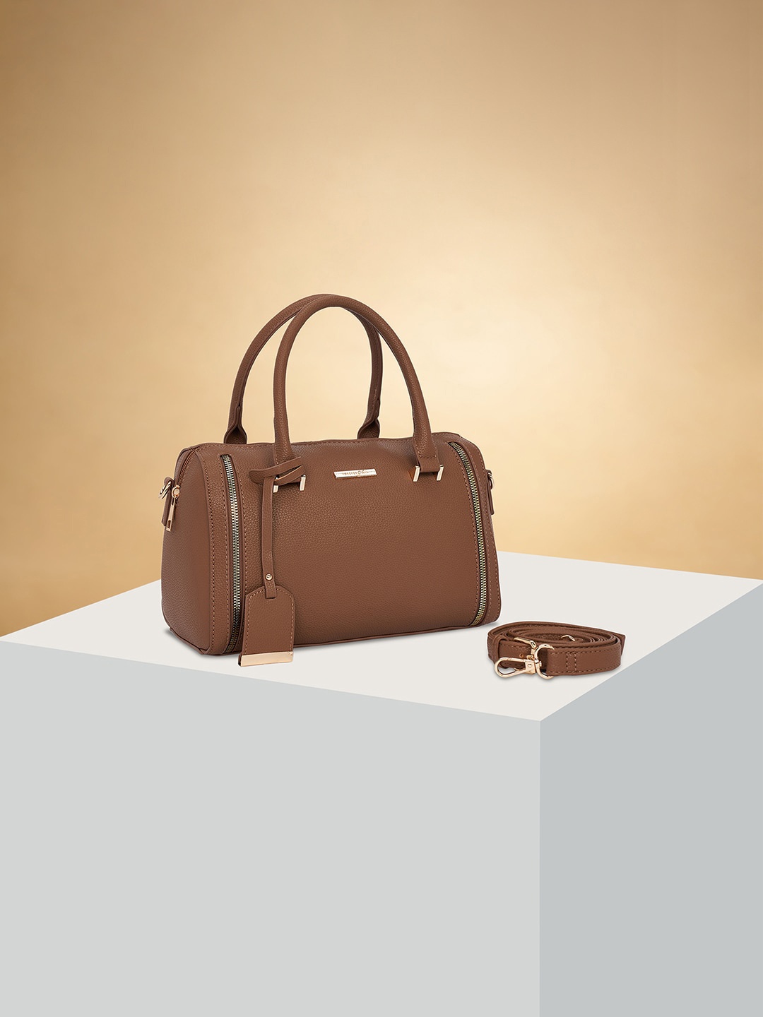 

Forever Glam by Pantaloons Structured Handheld Bag, Brown