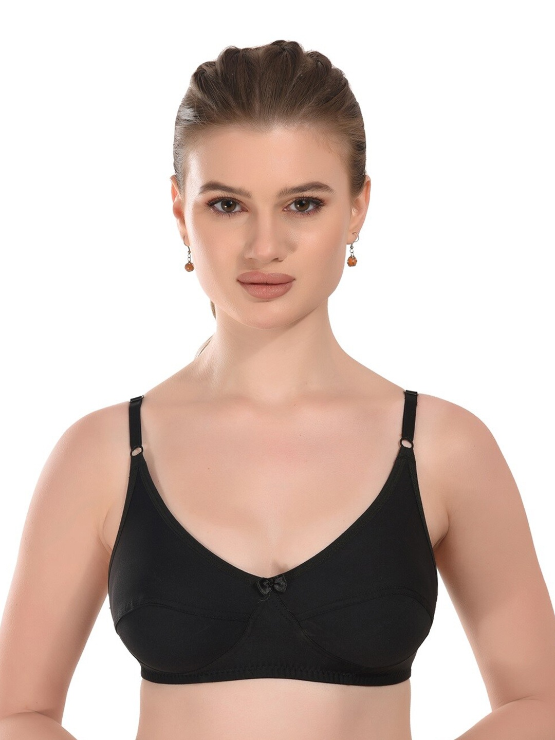 

new blue eyes Full Coverage Lightly Padded Everyday Bra With All Day Comfort, Black