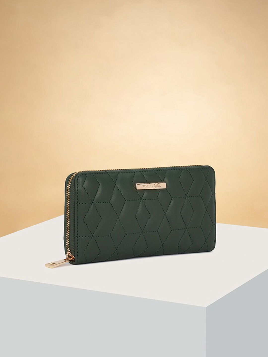 

Forever Glam by Pantaloons Textured PU Zip Around Wallet, Green