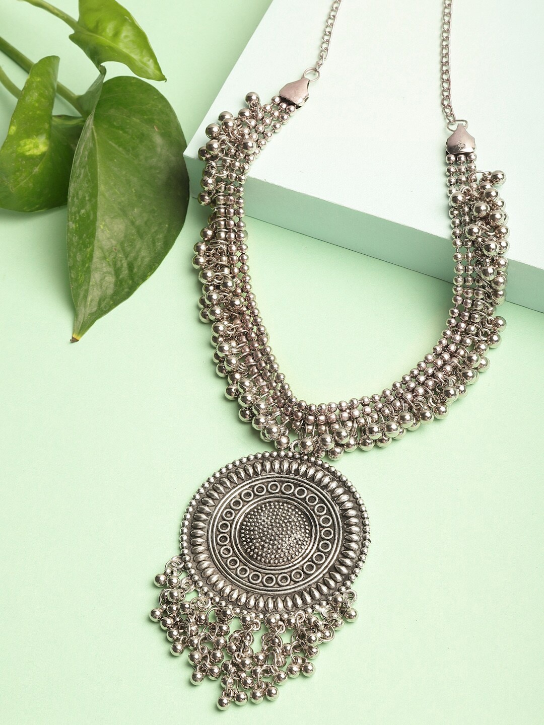 

CHUI MUI Oxidised Artificial Beads Necklace, Silver
