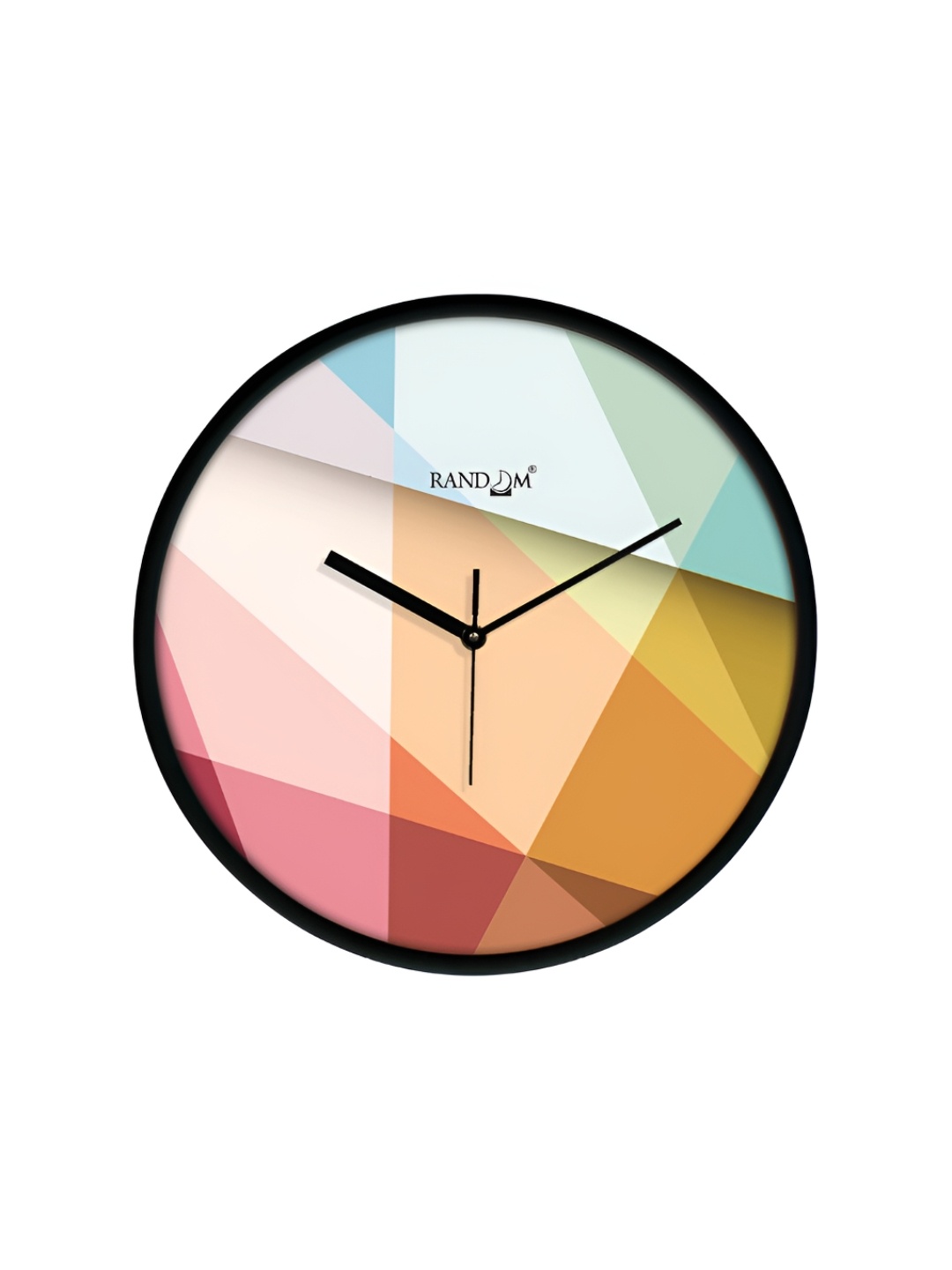 

RANDOM Black & Pink Printed Contemporary Round Wall Clock