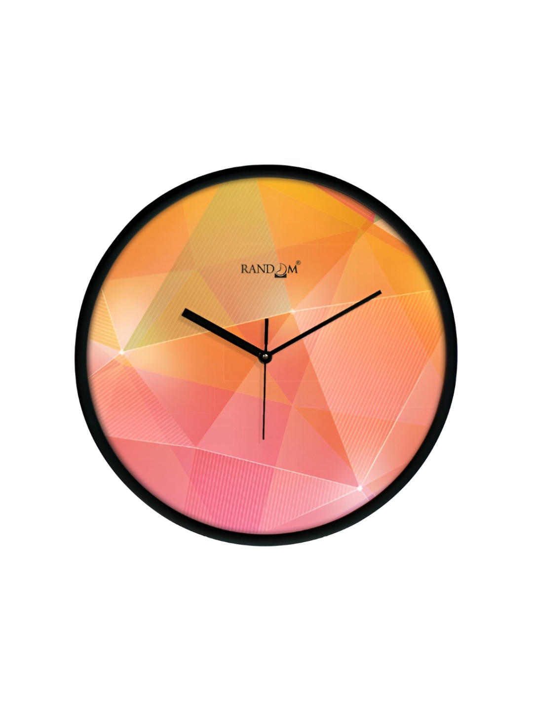 

RANDOM Black & Pink Printed Contemporary Round Wall Clock