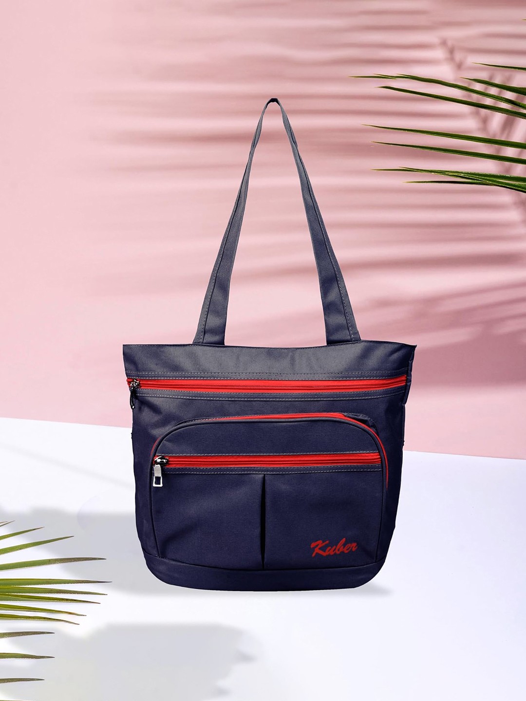 

Kuber Industries Navy Blue & Red Reusable Handbag Organiser Organisers