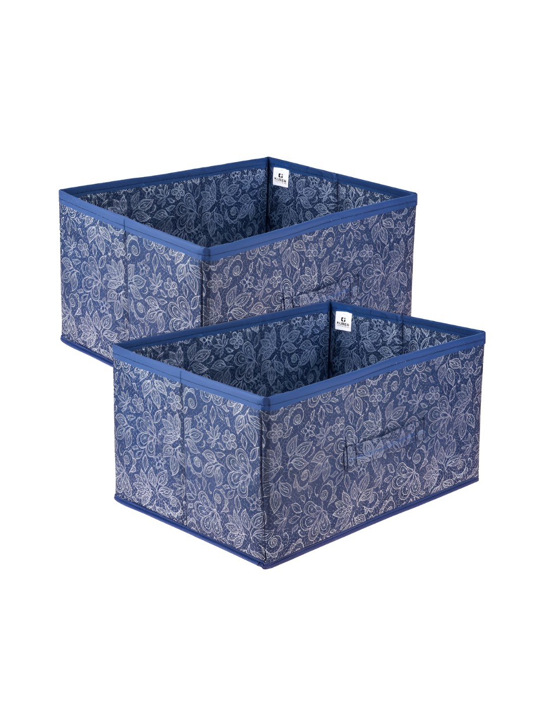 

Kuber Industries Navy Blue 2 Pieces Reusable Drawer Organiser Organisers