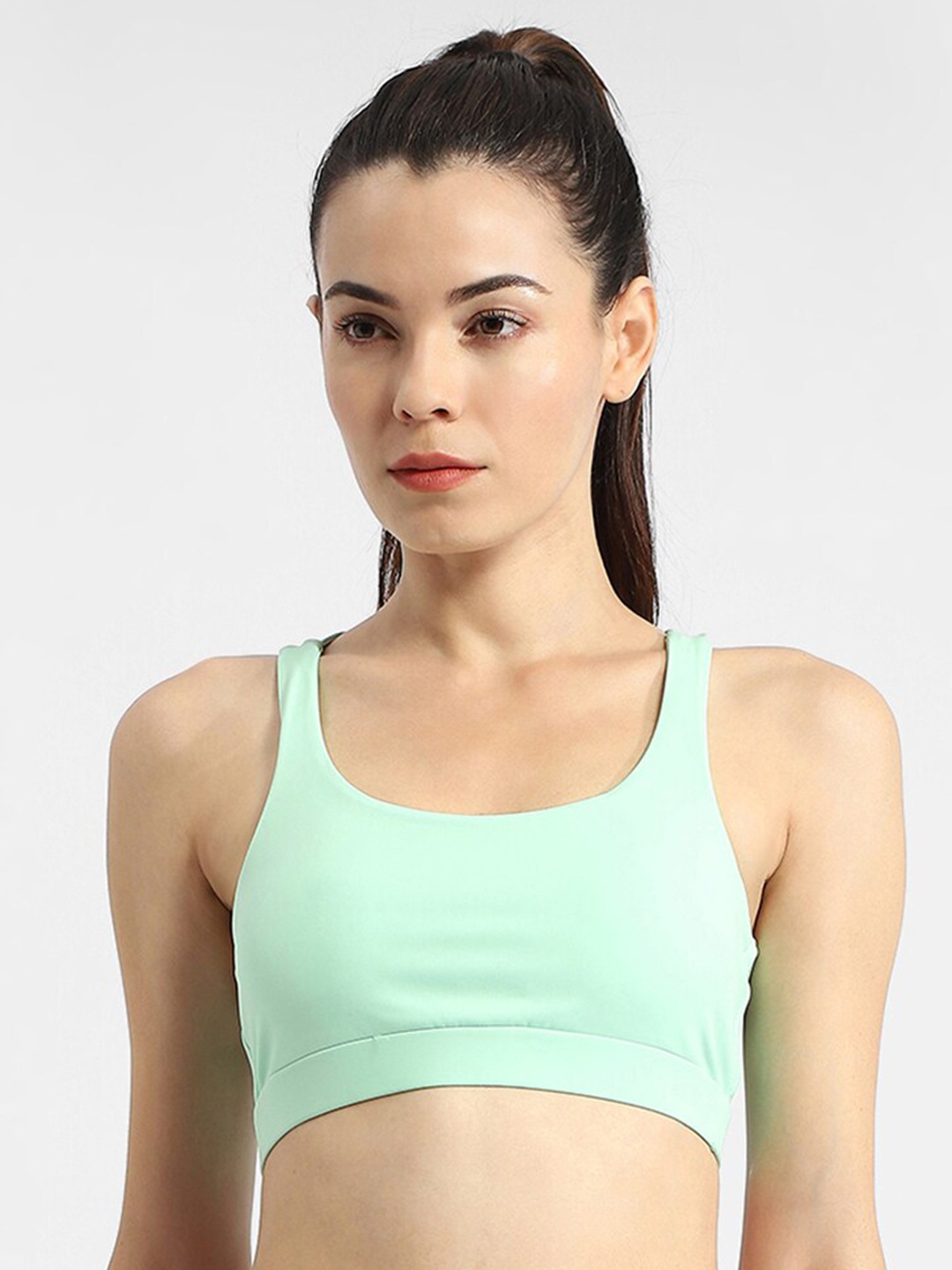 

Madame Scoop Neck Bralette Crop Top, Green