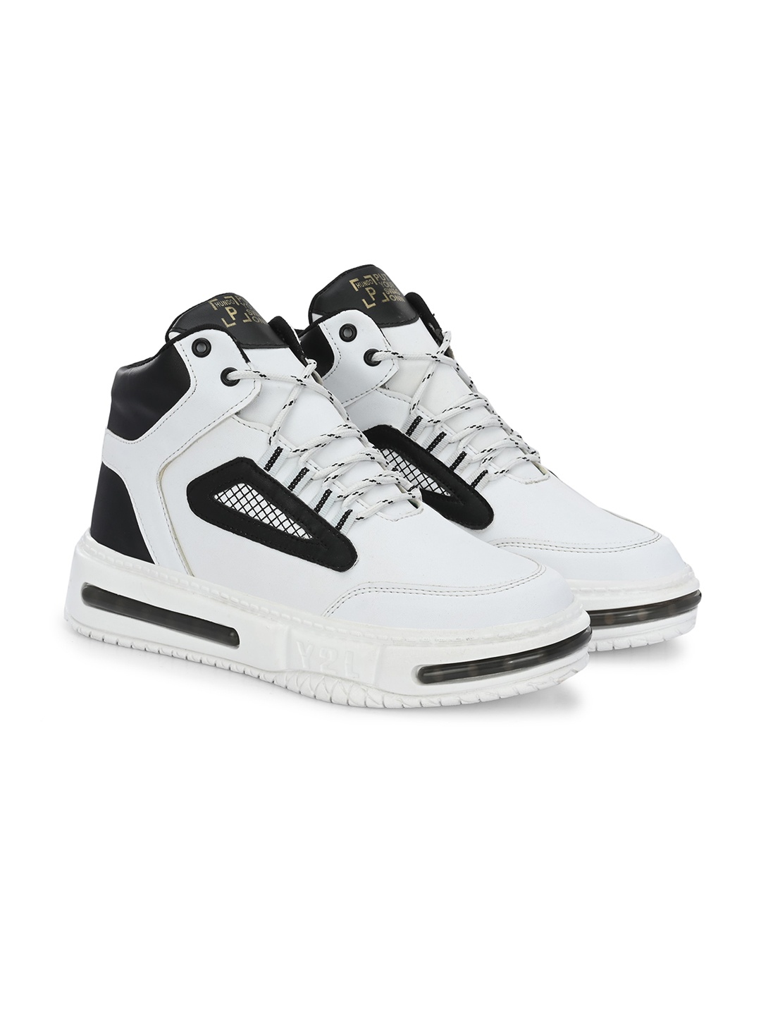 

Hundo P Men Round Toe Sneakers, White