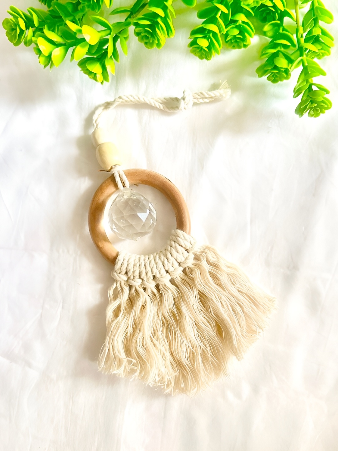 

Classy Tulip Off White Cotton Suncatcher Hangings Wall Art