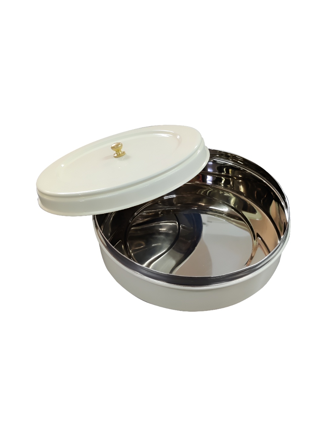 

Living With Elan White Stainless Steel Roti Box With Lid