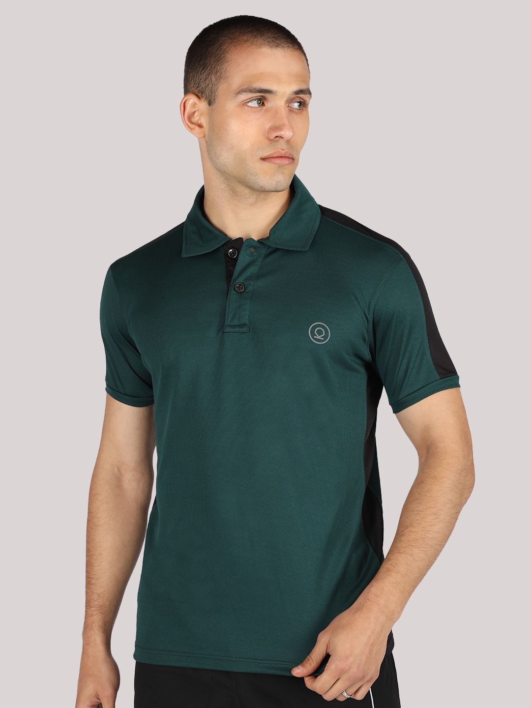 

CHKOKKO Polo Collar Dri-FIT Sports T-shirt, Green