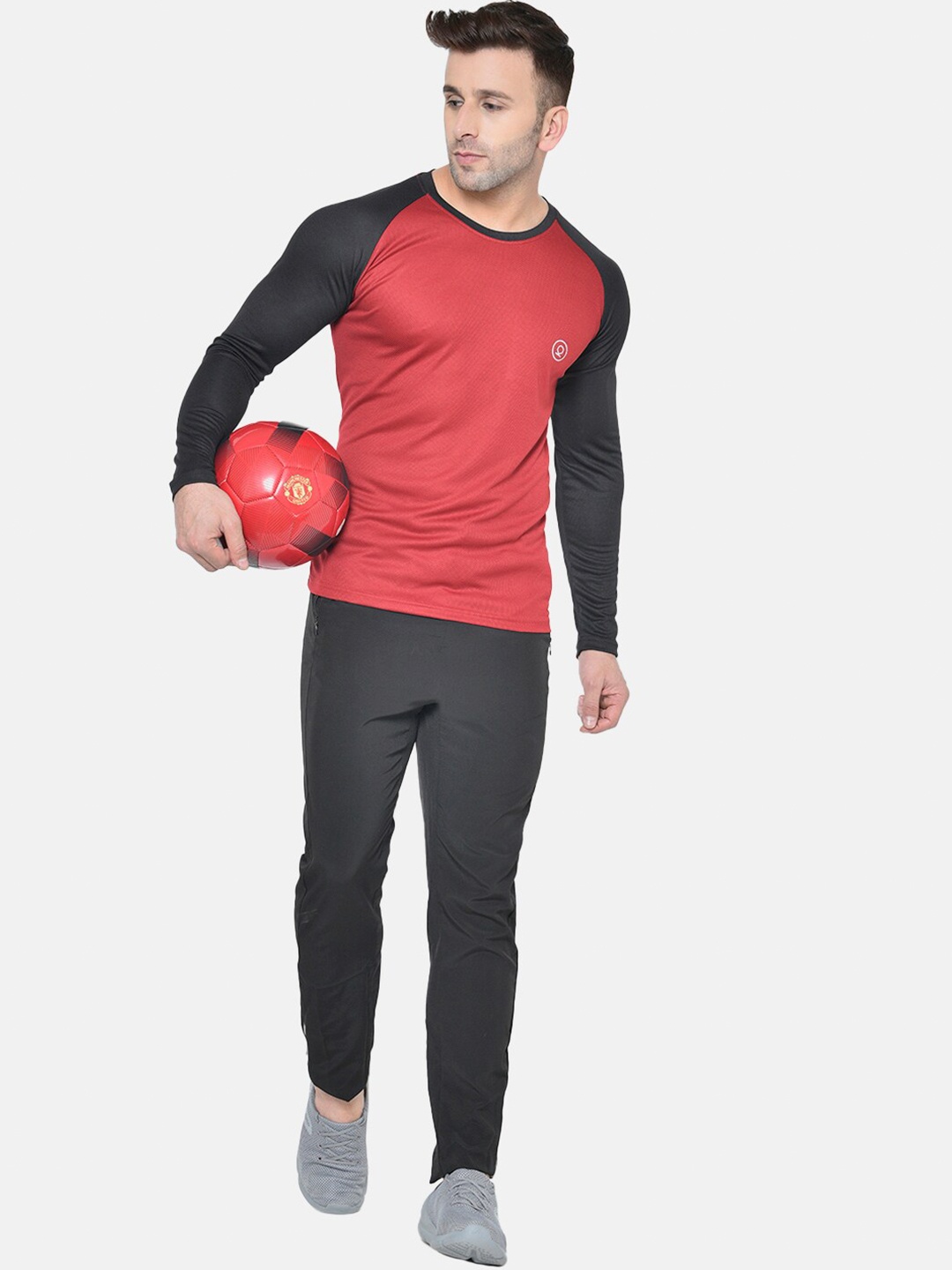 

CHKOKKO Round Neck Dri-FIT Sports T-shirt, Maroon