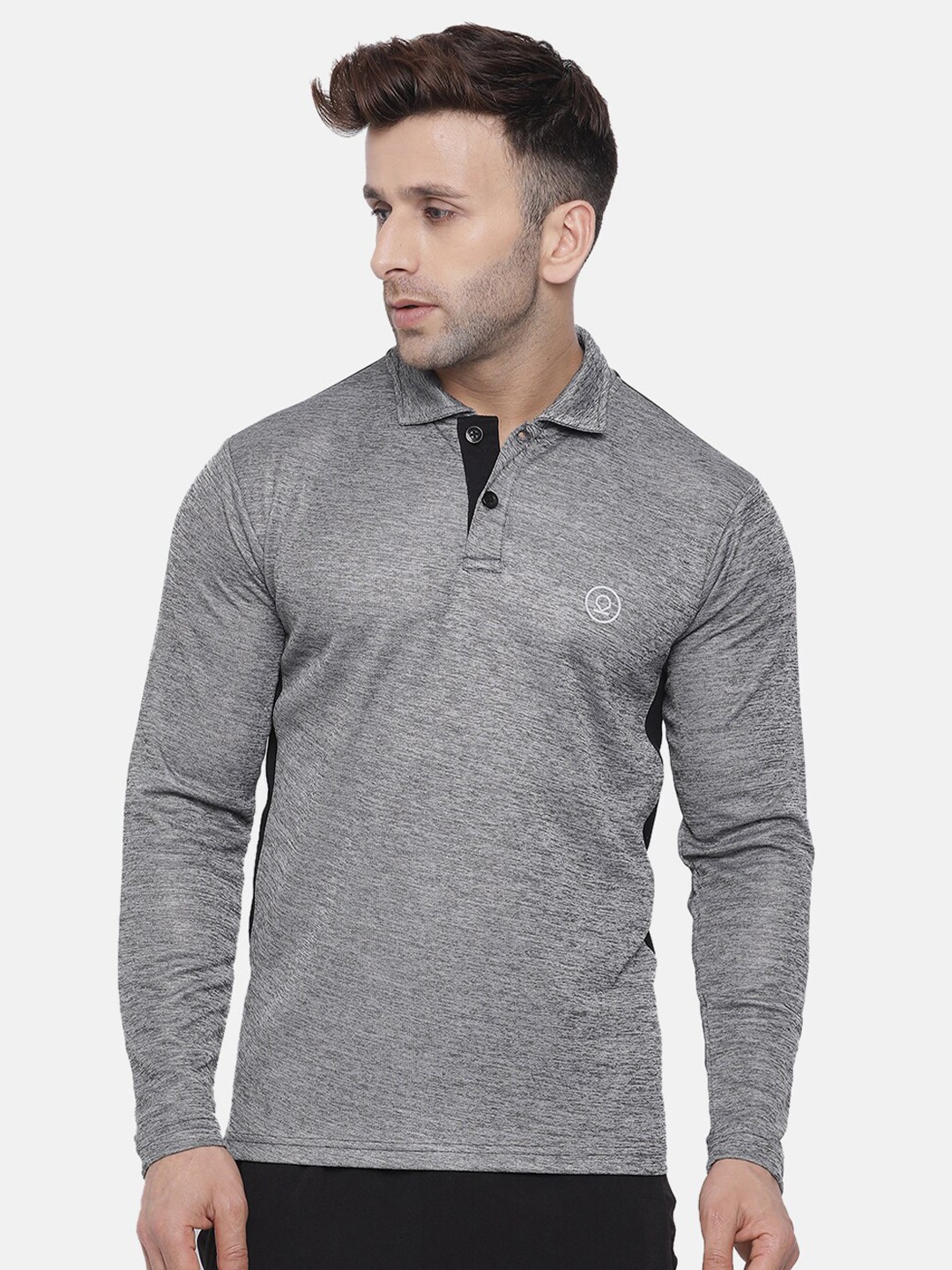 

CHKOKKO Polo Collar Dri-FIT Sports T-shirt, Grey