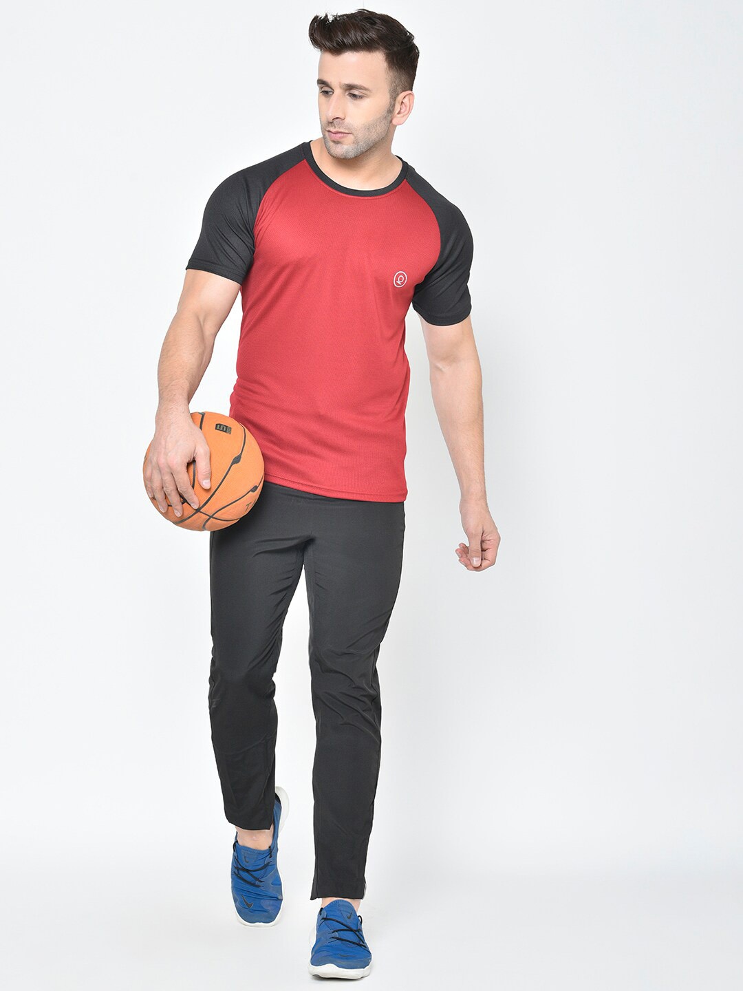 

CHKOKKO Raglan Sleeves Sports T-shirt, Red