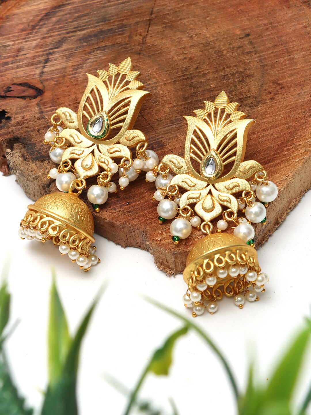 

Ozanoo Gold Plated Jhumkas