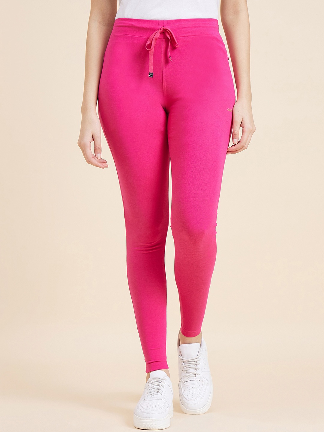 

Sweet Dreams Women Slim-Fit Ankle-Length Gym Tights, Fuchsia