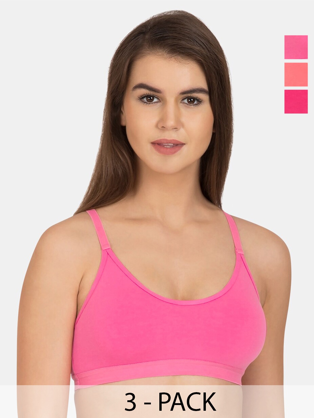 

Tweens Pack of 3 Full Coverage Bra, Peach