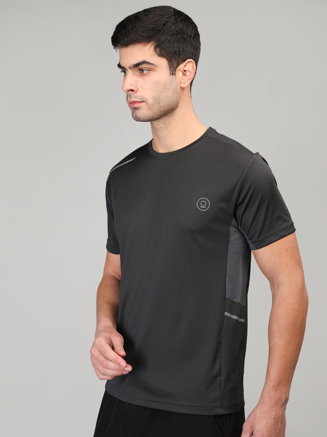 

CHKOKKO Round Neck Dri-FIT Sports T-shirt, Black