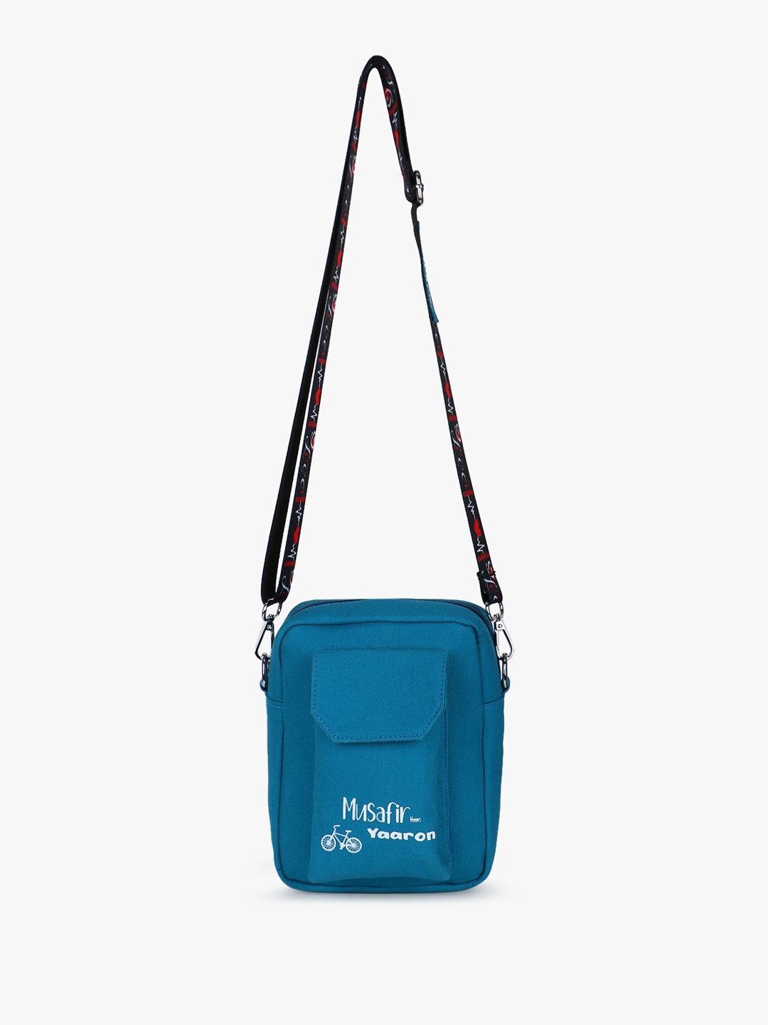 

Spice Art Typography Printed Structured Mobile Cover Sling Bag, Blue