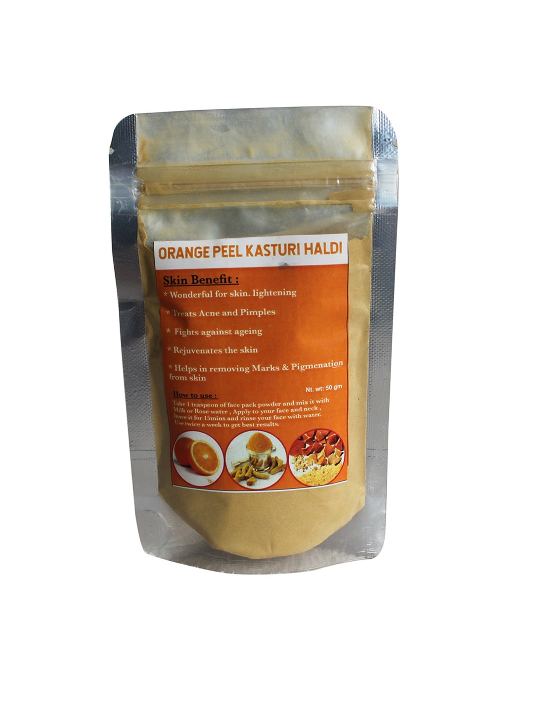 

Lush Naturals Orange Peel Kasturi Haldi Golden Glow Face Pack - 50g