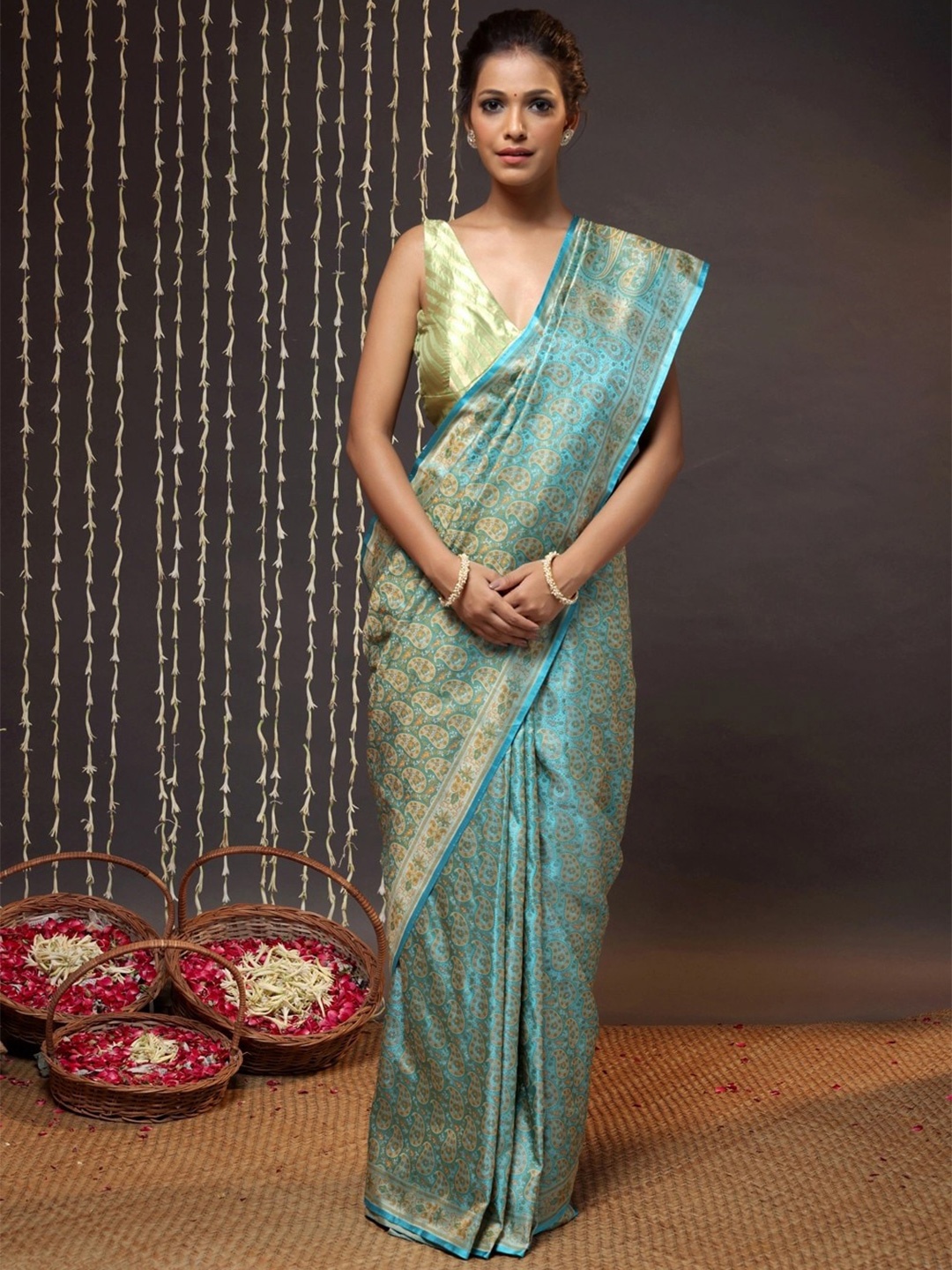 

Sutra Art of Clothing Woven Design Pure Silk Saree, Blue