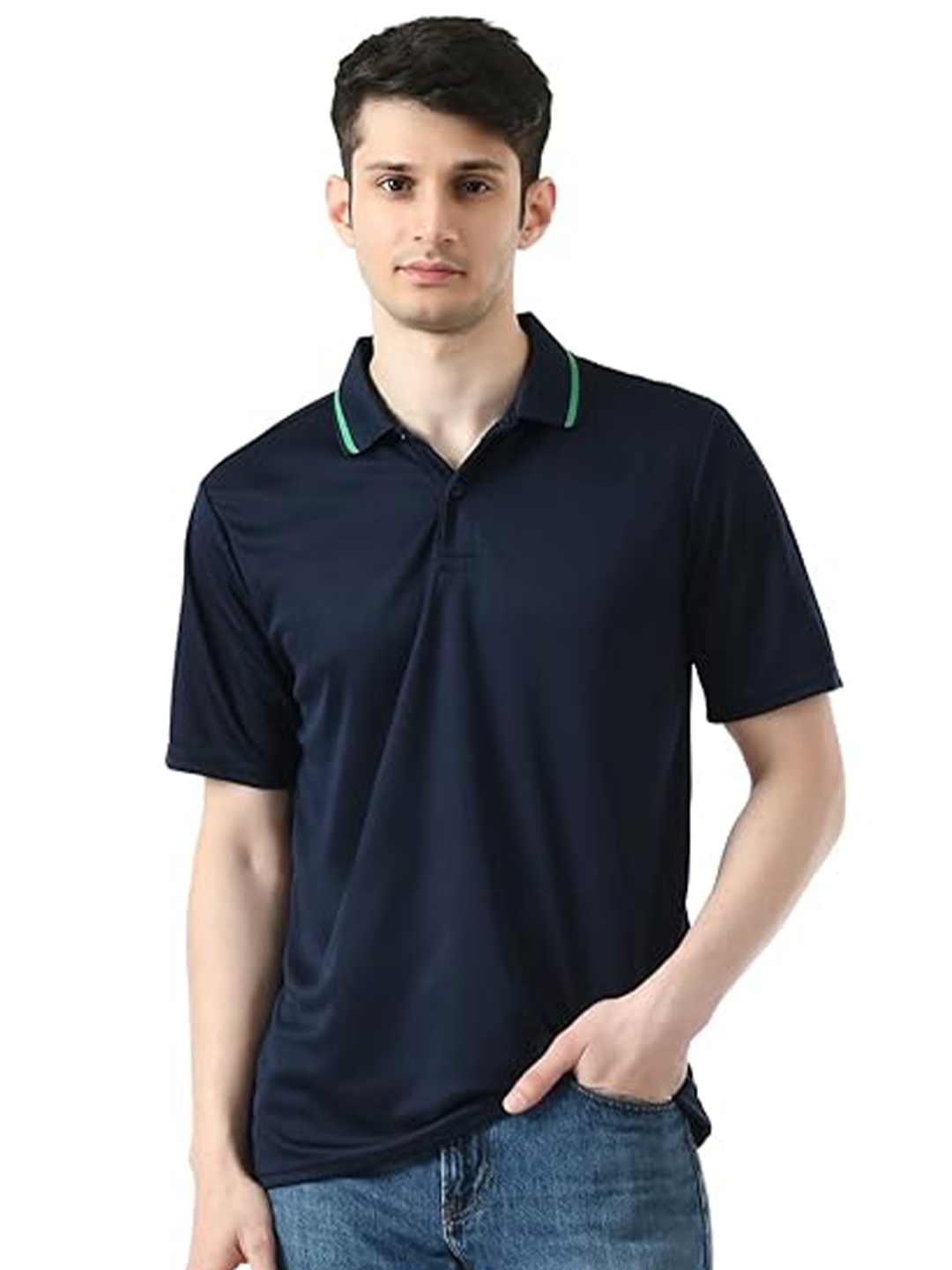 

playR Polo Collar Dri-FIT T-shirt, Navy blue