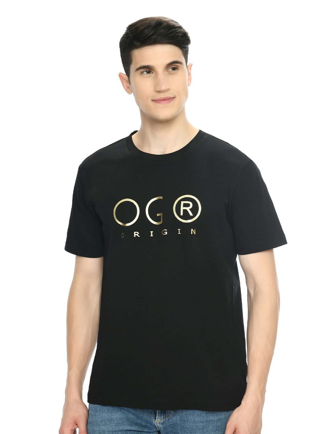 playR Typography Printed Dri-FIT T-shirt, Black