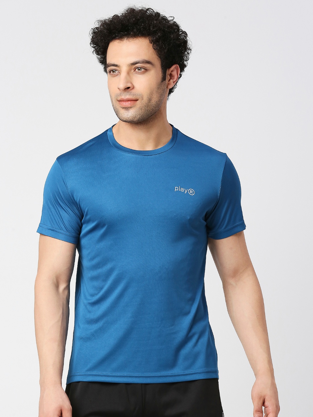 

playR Round Neck Short Sleeves Regular Fit Dri-FIT T-shirt, Teal