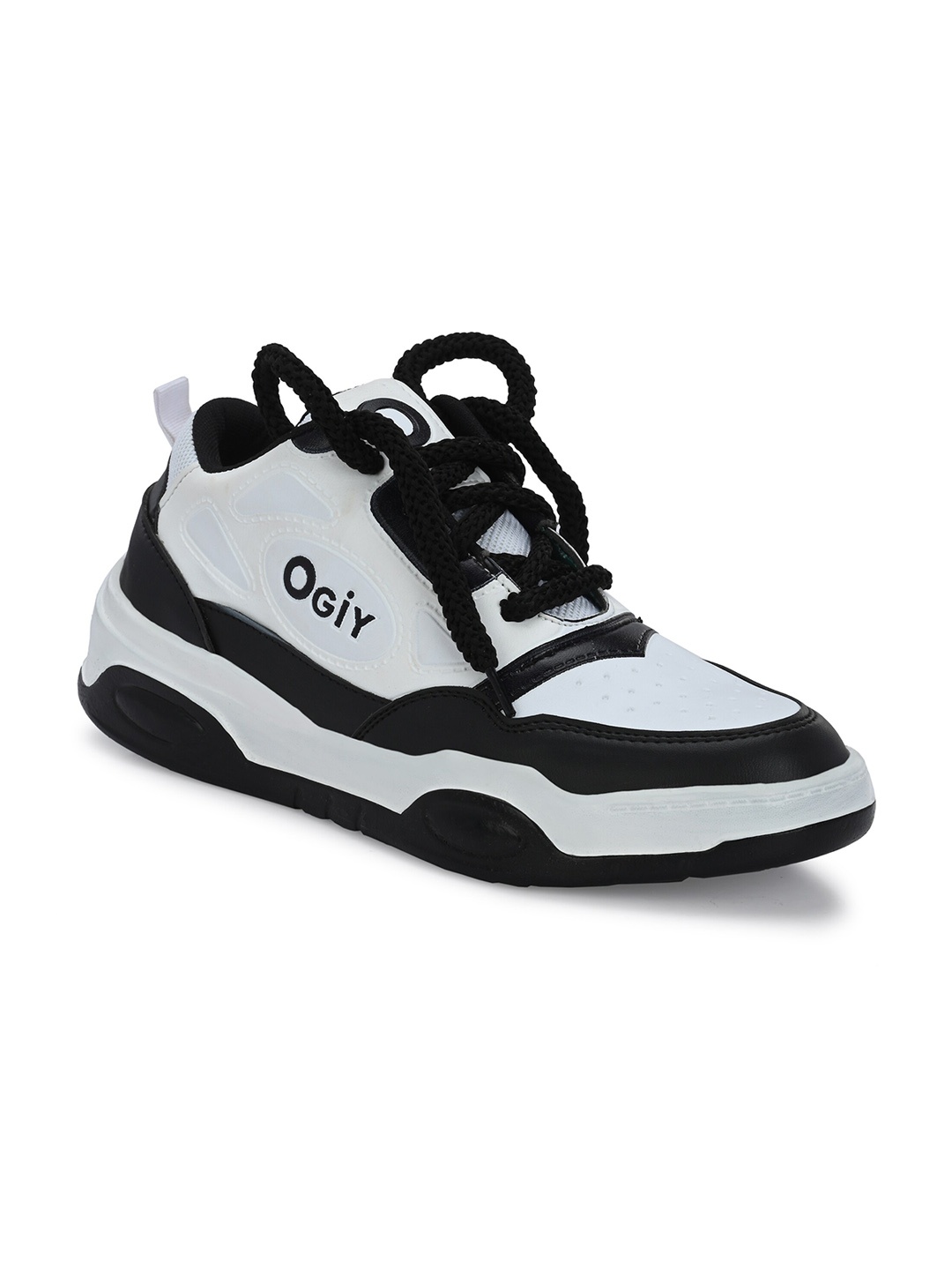 

KRAASA Men Colourblocked Lace Up Sneakers, Black