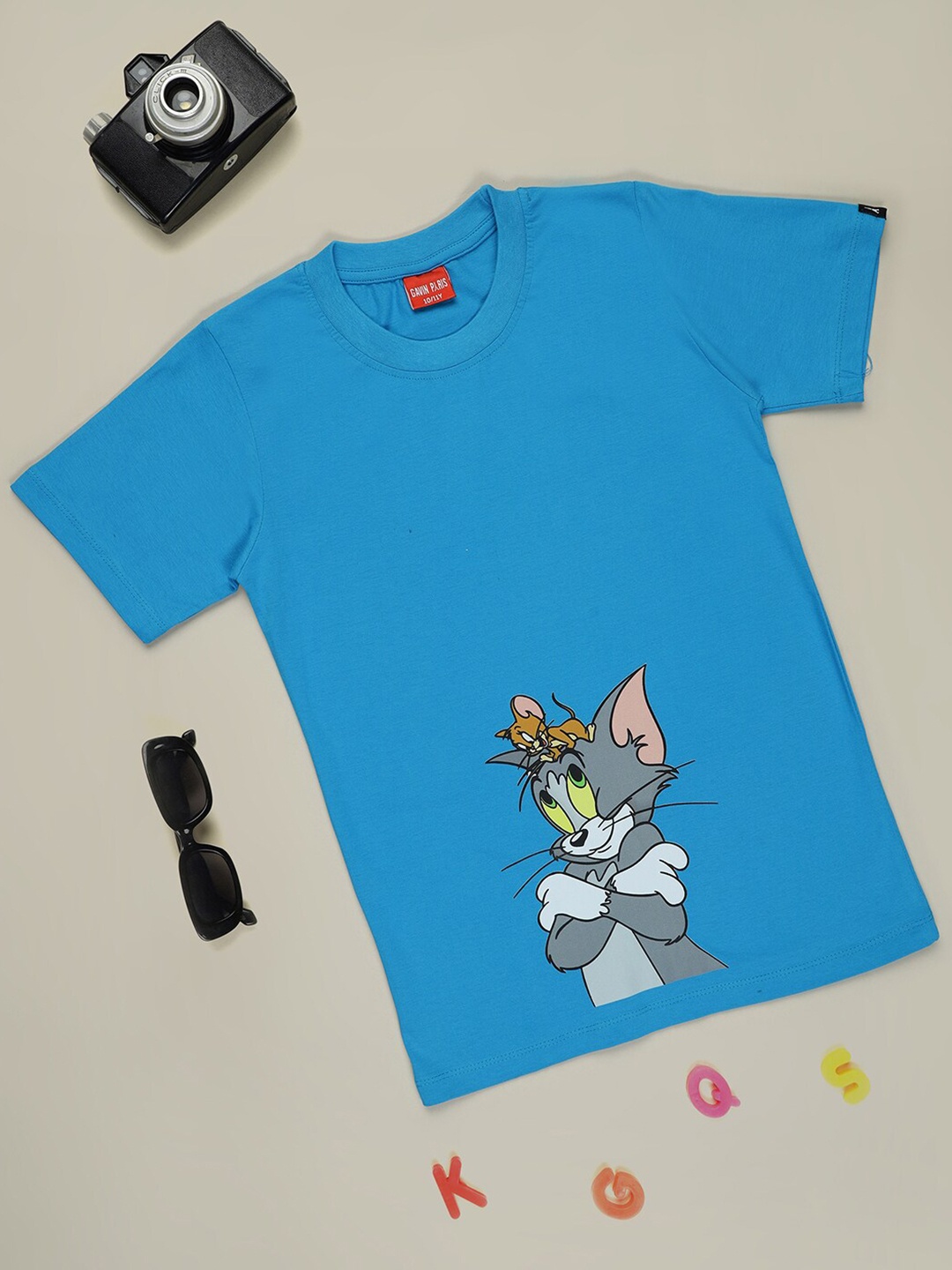

Gavin Paris Boys Tom & Jerry Printed Bio Finish Pure Cotton T-shirt, Blue