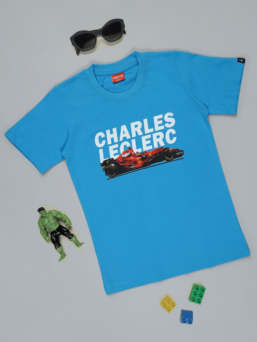 

Gavin Paris Boys Typography Printed Pure Cotton Bio Finish T-shirt, Blue