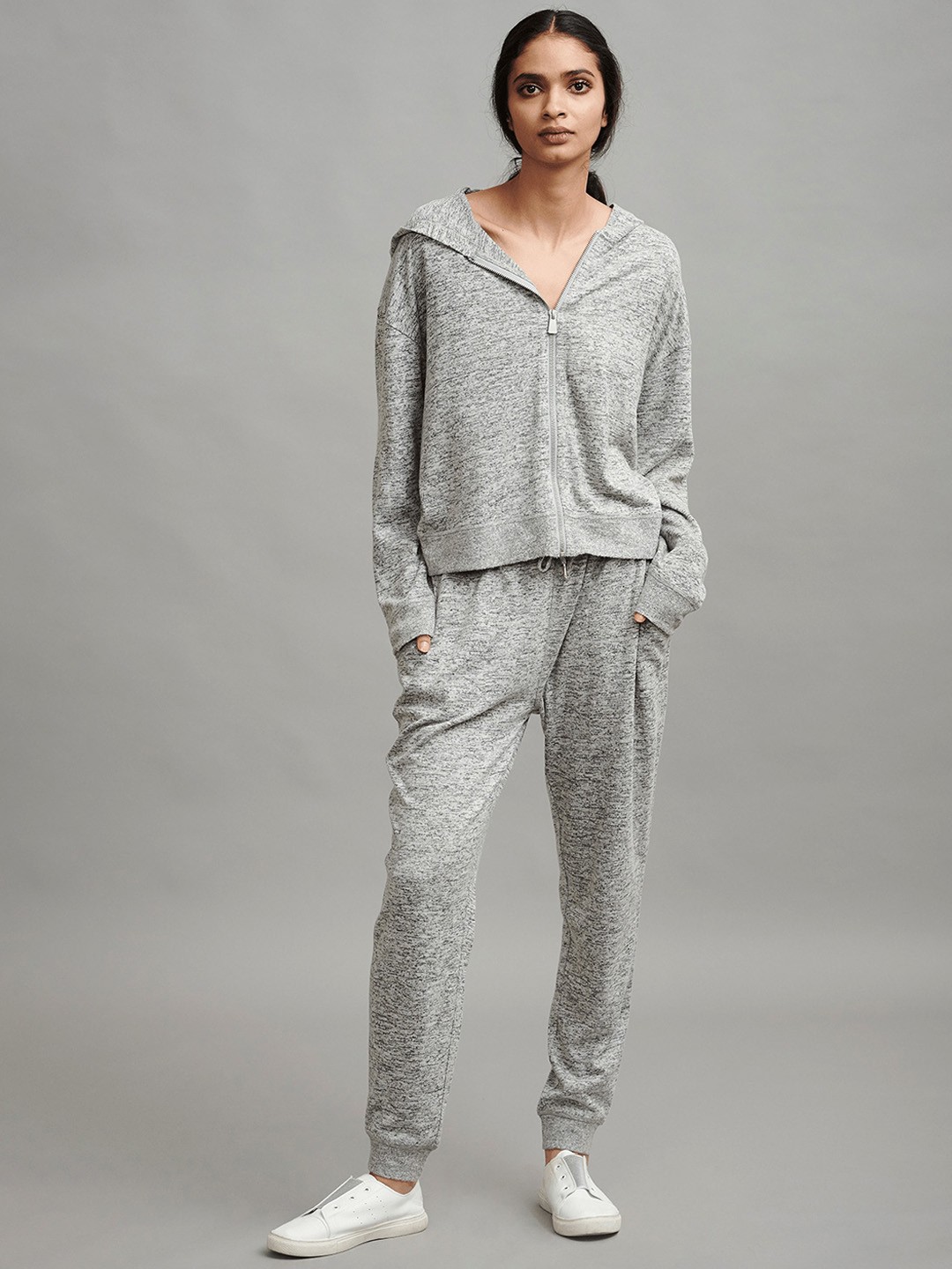 

Dash and Dot Self Designed Hooded Jacket & Joggers, Grey