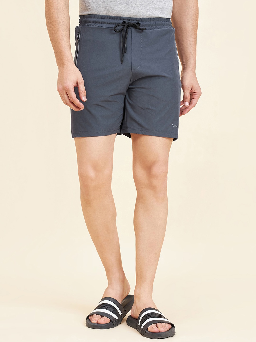 

Sweet Dreams Men Grey Mid-Rise Lounge Shorts