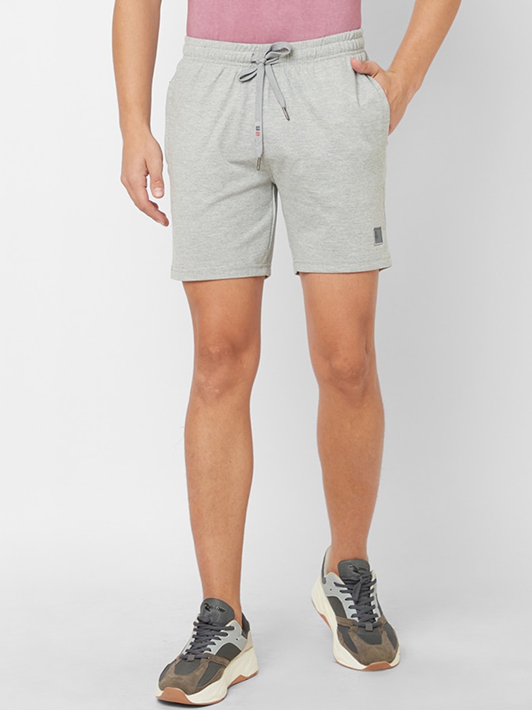 

Sweet Dreams Men Grey Mid-Rise Lounge Shorts, Grey melange