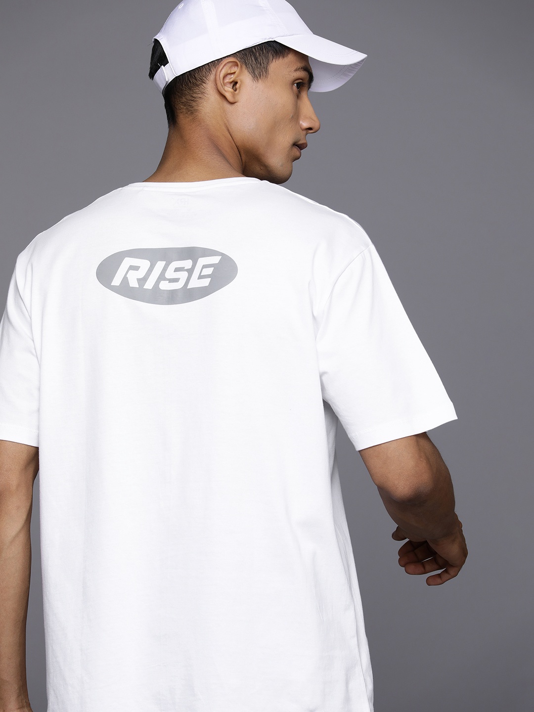 

HRX by Hrithik Roshan Men Typography Printed Relaxed Fit Pure Cotton T-shirt, White