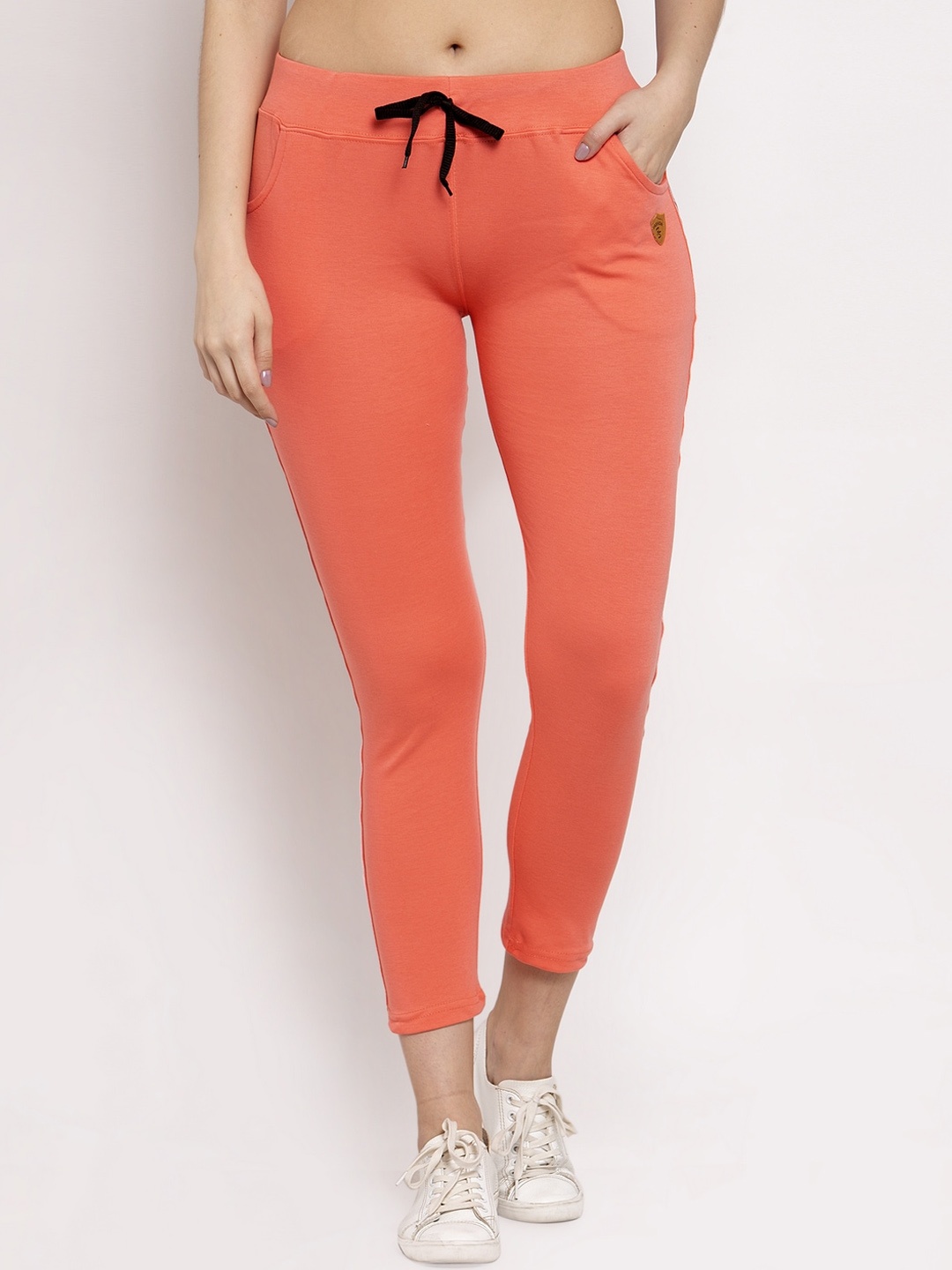 

Miaz Lifestyle Skinny Fit Pure Cotton Three-Quarter Length Tights, Orange