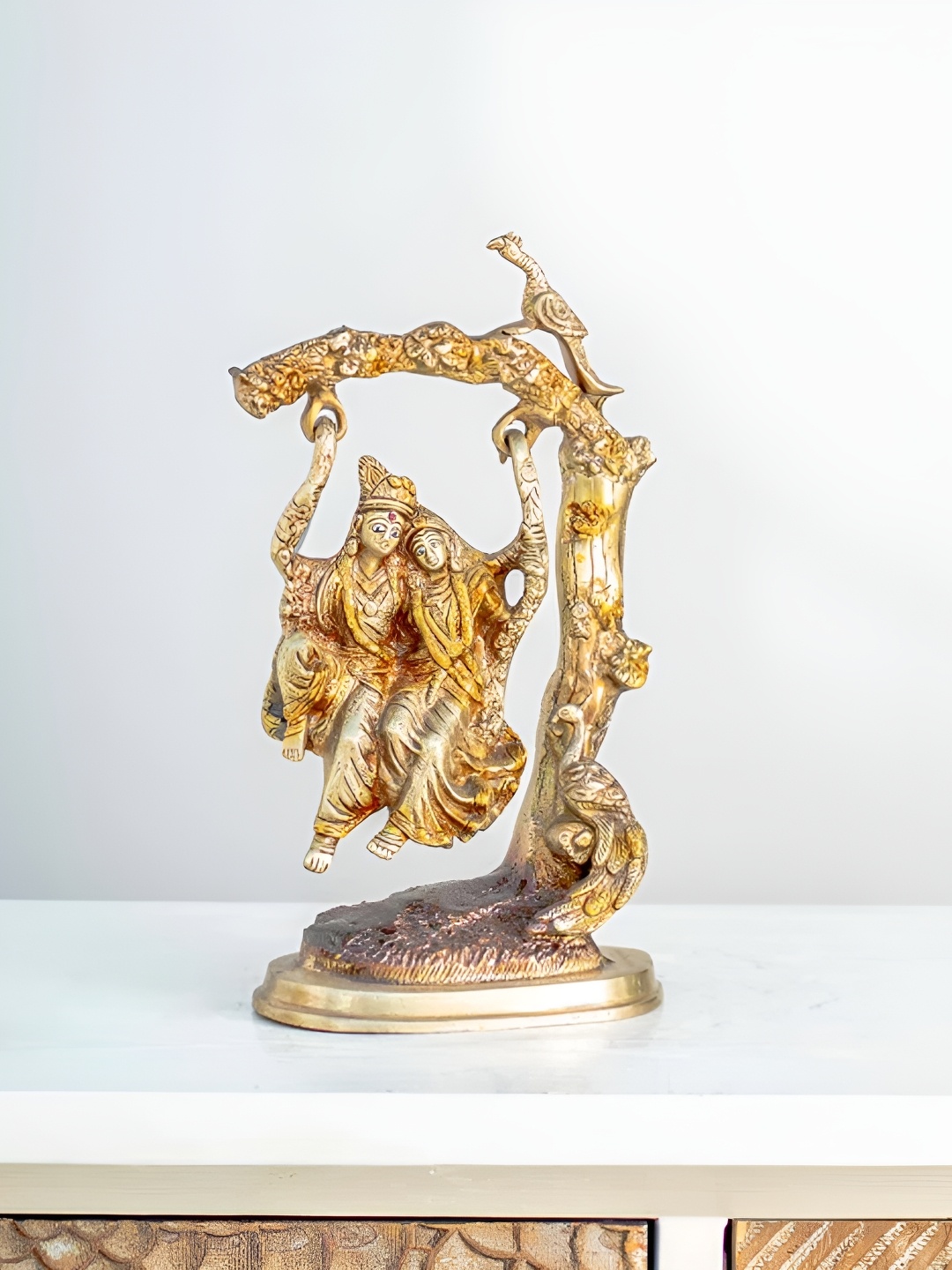 

THEDECORKART Gold-Toned Religious Idol Showpiece