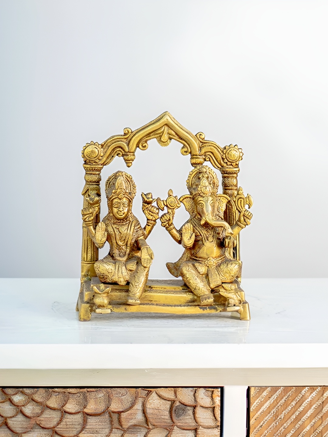 

THEDECORKART Gold-Toned Religious Idol Showpiece