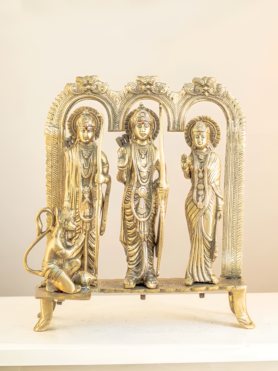 

THEDECORKART Gold Toned Religious Brass Idol Showpiece