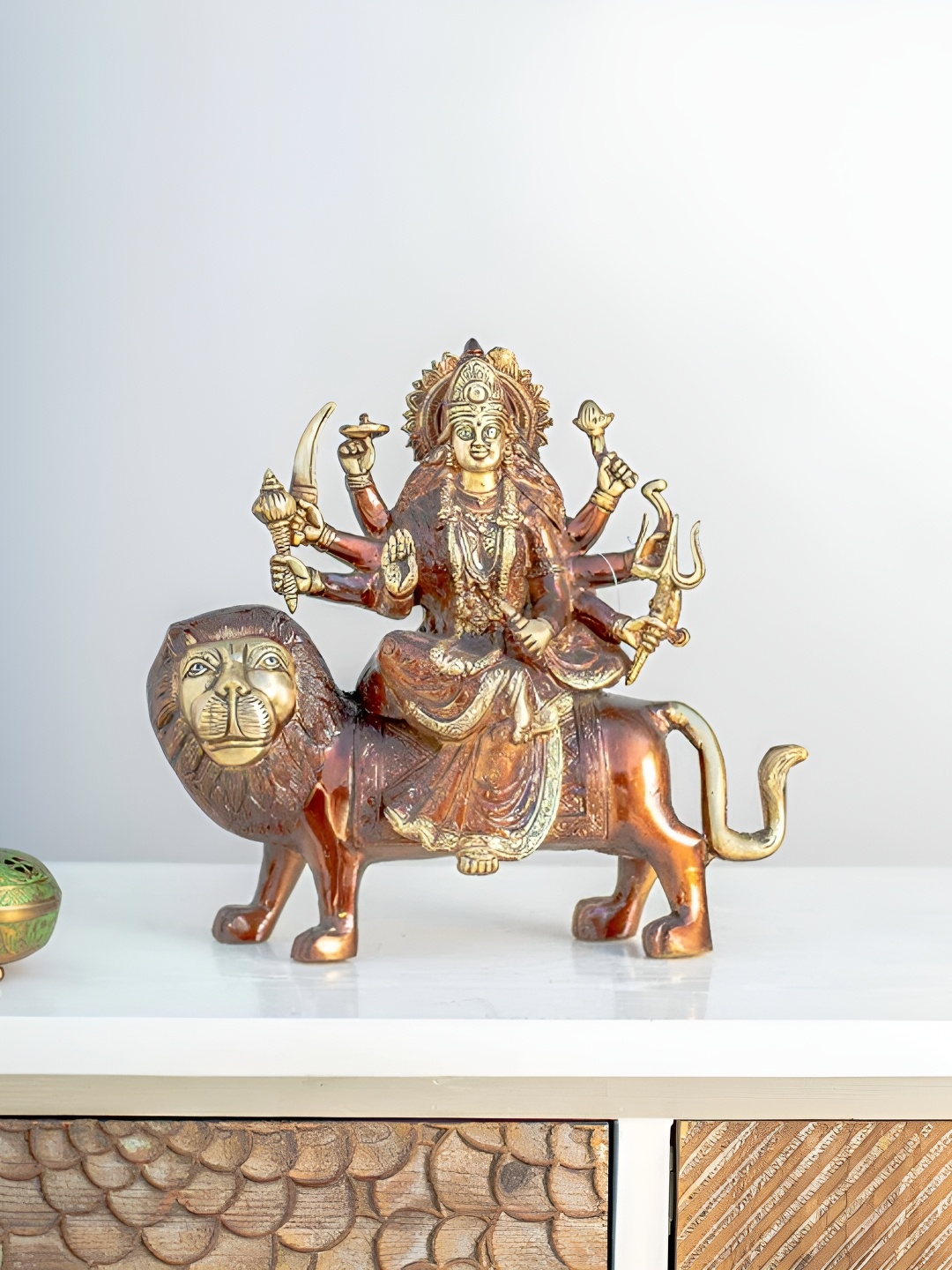 

THEDECORKART Gold-Toned Religious Idol Showpiece