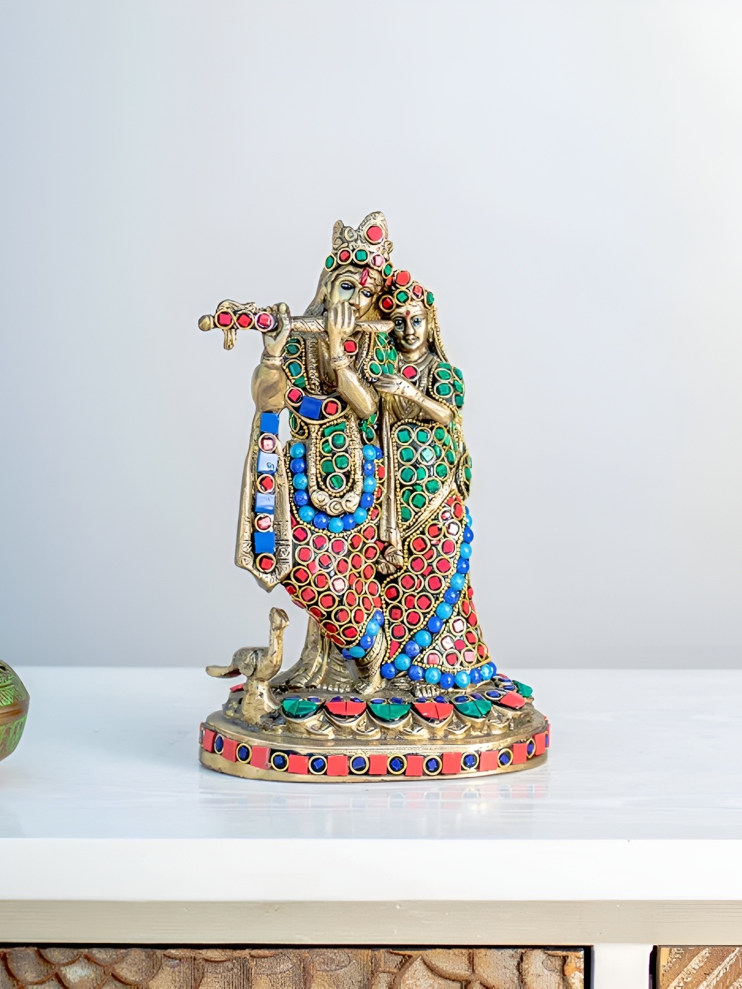 

THEDECORKART Green Religious Idol Showpiece