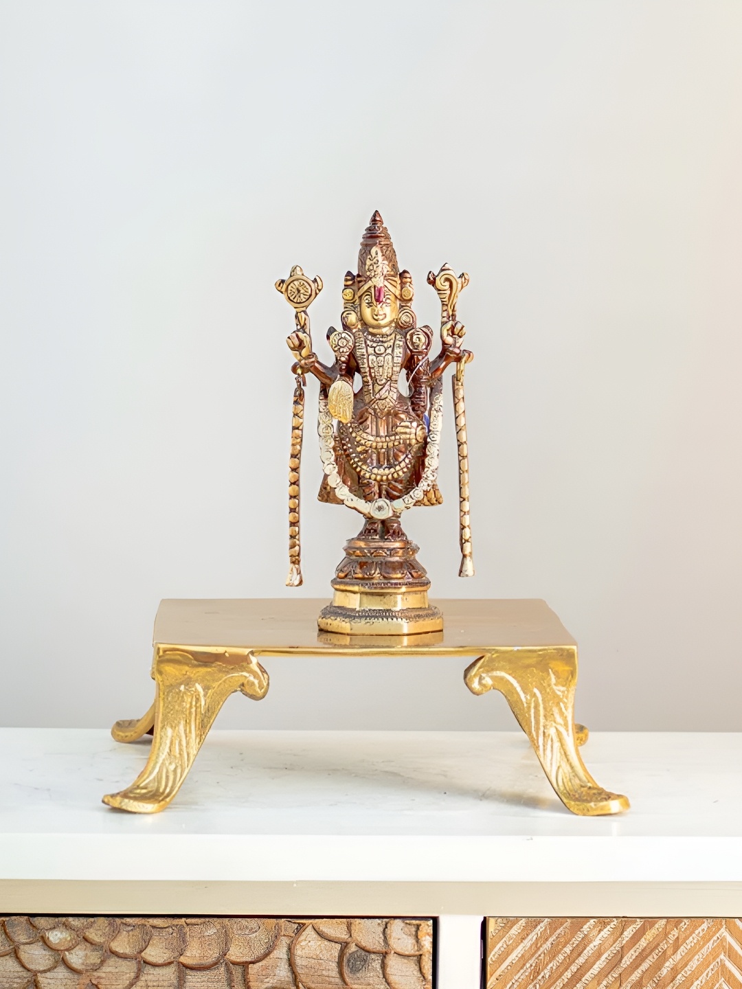 

THEDECORKART Gold-Toned Religious Idol Showpiece