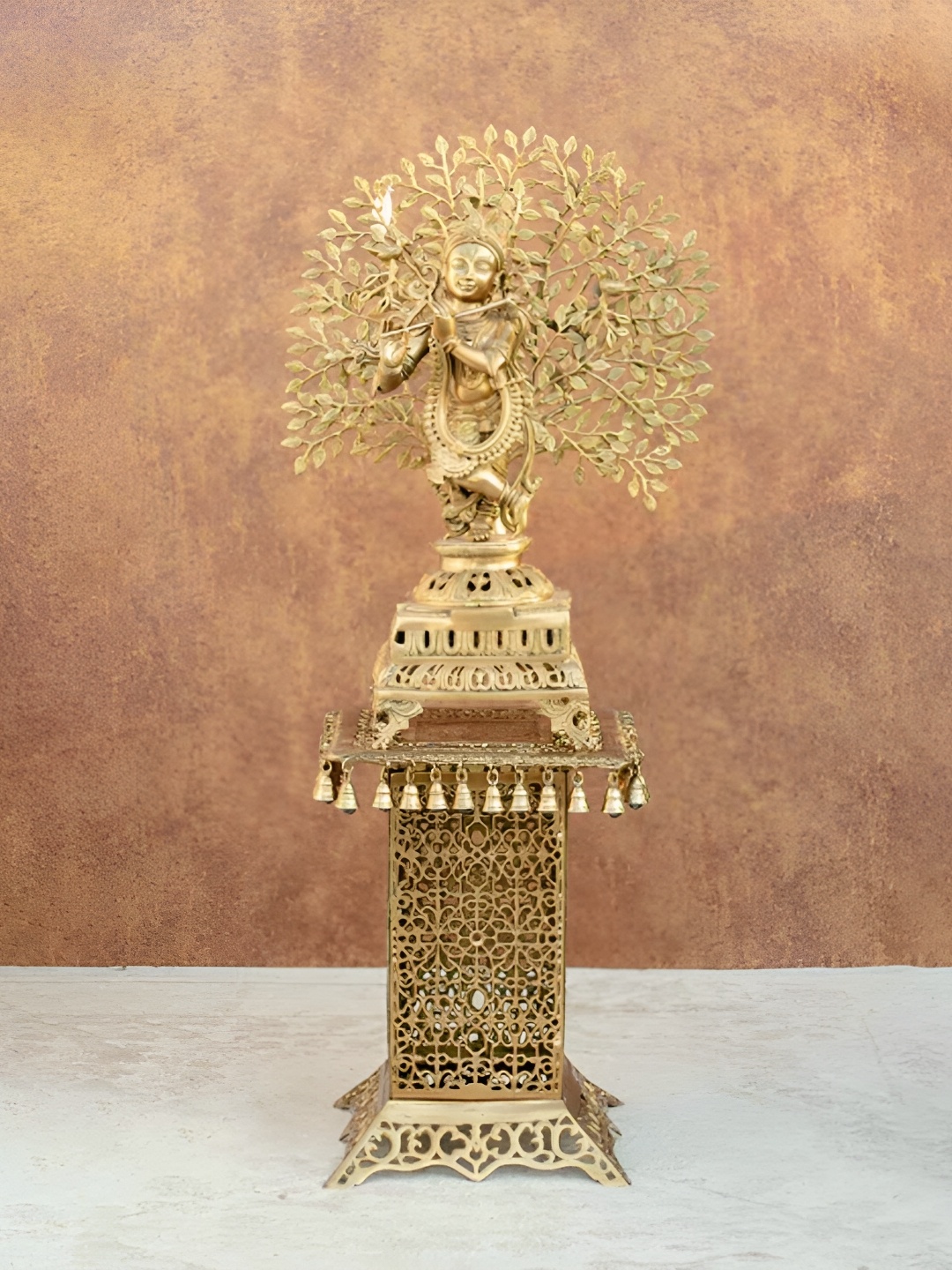 

THEDECORKART Gold Toned Religious Brass Idol Showpiece