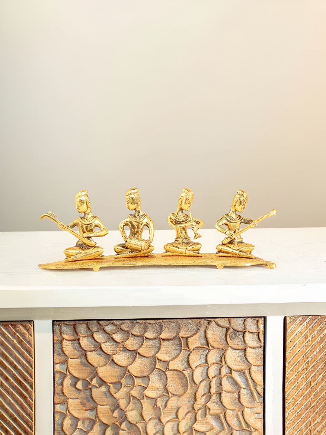 

THEDECORKART Gold Toned Religious Brass Idol Showpiece
