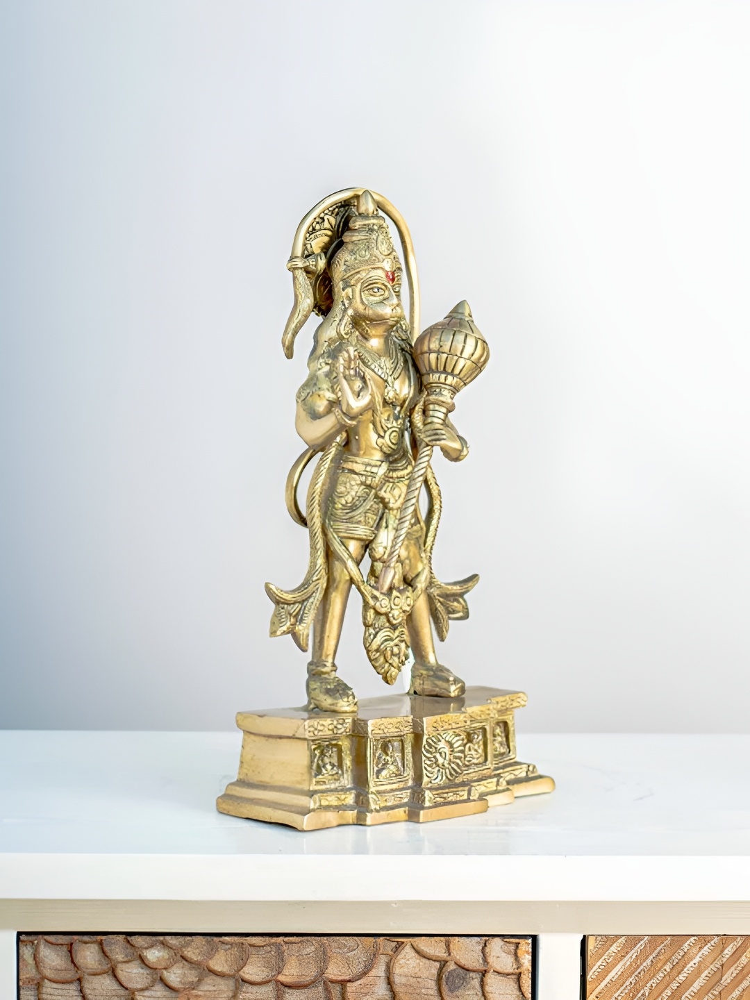 

THEDECORKART Gold-Toned Religious Idol Showpiece, Yellow