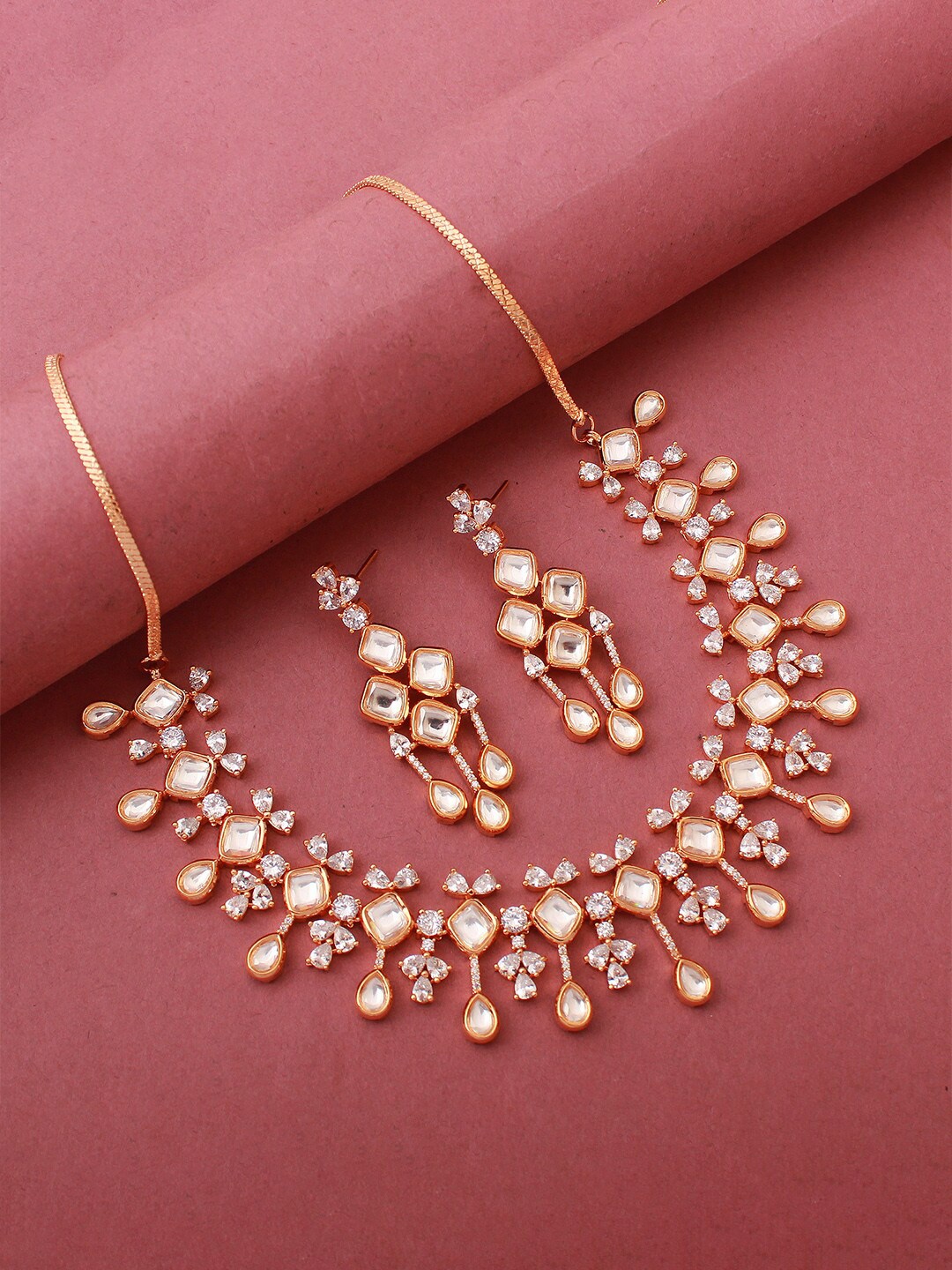 

Mirana Gold-Plated Cubic Zirconia-Studded Jewellery Set