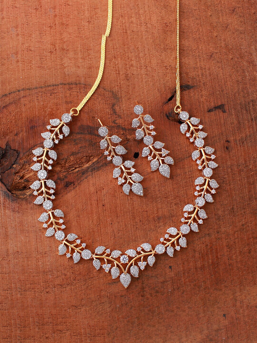 

Mirana Gold-Plated Cubic Zirconia Studded Jewellery Set